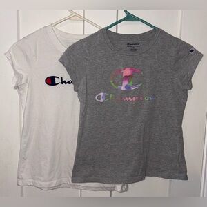 Girls Champion White and Gray T-Shirt Bundle size XL